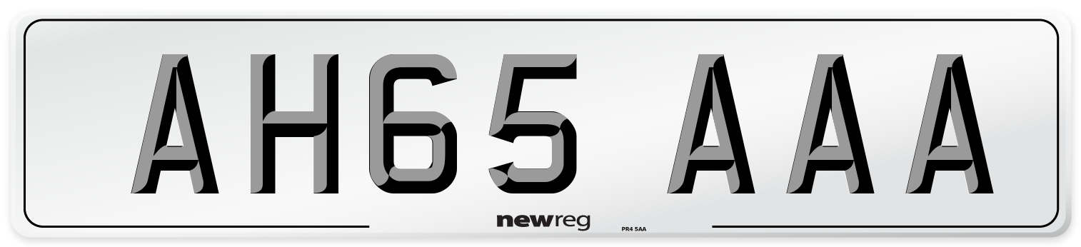 AH65 AAA Number Plate from New Reg